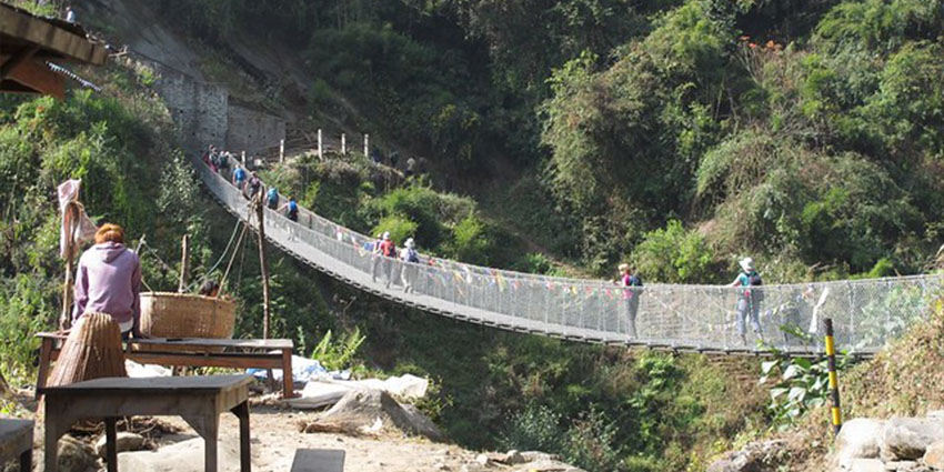 Trek to Jhinu from Bamboo